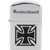 Zapaľovač kovový benzínový Deutschland - strieborný
