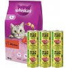 Whiskas Adult s hovädzím mäsom 14 kg + WILD FARM Premium Grain Free Beef and Duck 6x400g