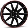 Alu disk Borbet GTX 8x19, 5x114,3, 72.5, ET50 black matt rim red