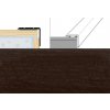 Schodová hrana šírka 2,45 x 2 cm, dĺžka 270 cm - wenge laurentii