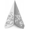 Mank 88318 obrúsky Airlaid Dinner Pomp bielo-strieborná 50ks 40x40cm