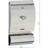 Schránka poštová, max. formát listu C4, leštená AISI 430