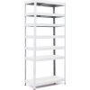 Policový regál Trestles RH 2200x900x450, nosnosť 1750 kg, 7 políc bielych Farba: biela