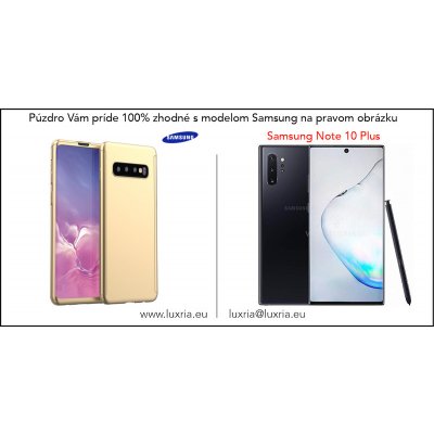 Púzdro Roybens 360 Full Body pre Samsung + tvrdené sklo - Zlaté Samsung: Galaxy Note 10 Plus