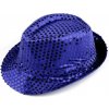 Stoklasa klobúk s flitrami modrá zafírová
