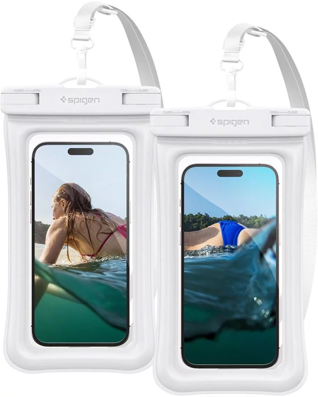 Púzdro Spigen Aqua Shield WaterProof Floating Case A610 2 Pack, biele