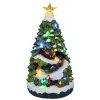 Vianočná scéna so svetlami a melódiou - vianočný stromček BestBerg BBXS-323 / 22,2 x 21 x 38,3 cm