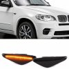 Angeleyes BMW X3, X5, X6 bočné LED dynamické smerovky čierne zatmavené