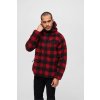 Urban Classics pánska bunda Teddyfleece Worker jacket Red/Black