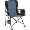 Rybárske kreslo Leziter Comfort s podrúčkou a držiakom na pohár modré