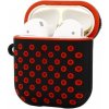AppleKing silikónový ochranný obal pre AirPods 1 / 2 - čierno-červený - možnosť vrátiť tovar ZADARMO do 30tich dní
