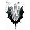Zuty – Batman v čierno-bielej, 40 × 50 cm, plátno napnuté na rám 8596530202172