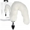 Ouch! Fox Tail with Metal Butt Plug White
