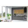 FAFOR Kuchynská linka DAFNI 280cm Dub artisan + grafit