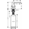 Hansgrohe Hansgrohe, príslušenstvo, dávkovač prostriedku na umývanie A51, 500 ml, matná čierna, HAN-40448670