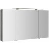 Sapho MIRRÓ galérka s LED osvetlením, 3x dvierka, 120x70x16cm, dub strieborný MC121-0011