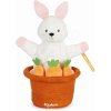 Plyšový zajačik bábkové divadlo Robin Rabbit Kachoo Kaloo prekvapenie v kvetináči 25 cm pre najmenších od 0 mes