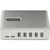 StarTech.com 7-Port USB-C Hub, 5x USB-A + 2x USB-C, Self-Powered w/ 65W Power Supply, USB 3.1 10Gbps Hub w/ BC1.2 Charging, Desktop/Laptop USB Hub with 3ft Locking USB-IF Certified Cable - USB Expansi
