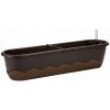 Plastia Samozavlažovací truhlík Mareta 80x20x18 cm čokoládová + bronzový