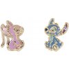 Disney Pozlátené asymetrické náušnice Angel a Stitch EF01504YRML.PH
