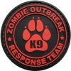 WARAGOD Zombie Outbreak PVC nášivka, červená