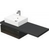 Skrinka do kúpeľne s umývadlom Intedoor DESK 3D hnedá 130,5 x 44,4 x 50,2 cm DE 54 3D 130 L STORM 1Z LR29