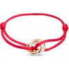 biju biju Náramok z chirurgickej ocele, červená šnúrka s krúžkami 2002684