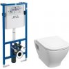 Jika Deep - Set predstenovej inštalácie a závesného klozetu, Rimless, DualFlush, biela H6006160000002