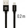Swissten 71523101 USB - Lightning, 0,2m, černý