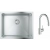 Súprava nerezový drez Grohe K700 31726SD0, kuchynská batéria Grohe Eurosmart Cosmopolitan 31481001
