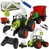 DIAĽKOVO OVLÁDANÝ TRAKTOR, OBROVSKÝ POĽNOHOSPODÁRSKY TRAKTOR S PRÍVESOM A SVETLOM, DIAĽKOVÉ OVLÁDANIE