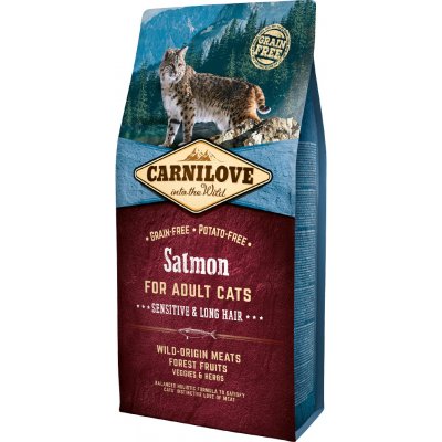 Carnilove Salmon for Adult Cats Sensitive and Long Hair 2 x 6 kg