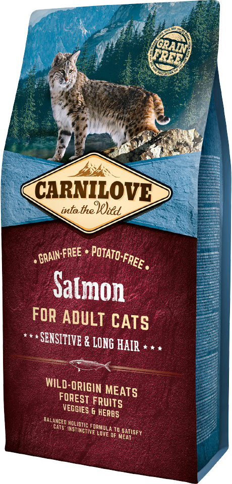 Carnilove Salmon for Adult Cats Sensitive and Long Hair 2 x 6 kg