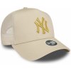 New Era 9FO AF Metallic Trucker MLB New York Yankees - Stone/Metallic Gold one size