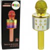 LEAN TOYS Bezdrôtový USB mikrofón, reproduktor, nahrávanie karaoke, model WS-858, zlatý