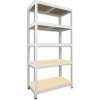BIEDRAX KOVOVÝ REGÁL 45 X 100 X 180 CM - 5 POLÍC X 175KG, BIELY