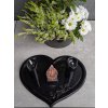 Sempro Podstavec pod sviečky SRDCE 37x31cm čierny