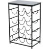 H&S Decoration STOJAN NA VÍNO DEBRA 60X26X40 cm ČIERNA