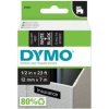 DYMO páska D1 12mm x 7m, biela na čiernej 45021