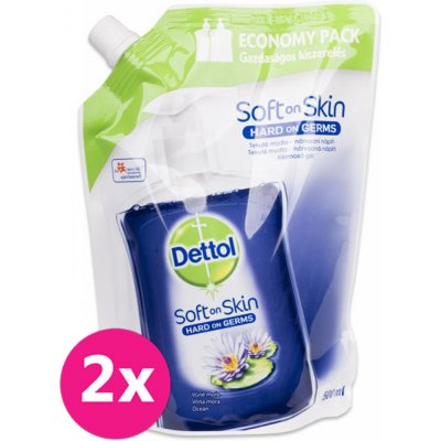 Dettol Vôňa mora tekuté mydlo náhradná náplň 2 x 500 ml