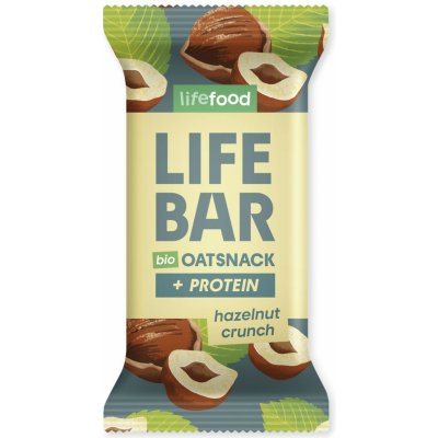 Lifefood Lifebar Oat Snack Proteín s lieskovými orieškami BIO 40 g