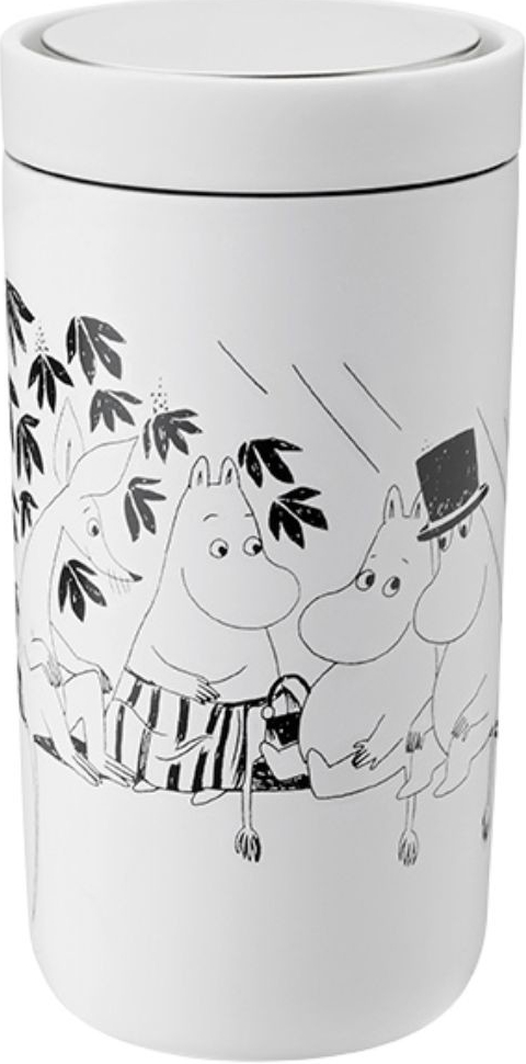 Stelton Cestovný hrnček TO GO CLICK MOOMIN jemná biela 200 ml