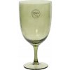 Pohár na víno zelený sklenený