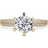 Florence Side Stones | Zásnubný prsteň so stredovým kameňom 1.310ct, žlté zlato, s diamantmi 58