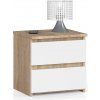 Ak furniture Nočný stolík CL2 40 cm dub sonoma/biely