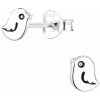 Nefertitis 10755 Strieborné náušnice pecky VTÁČIK NF57556 - 5 mm, 0,4 g