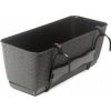 Kvetináč RATOLLA PW tmavohnedý 38x15x14cm