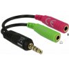 Delock adaptér stereo jack 3,5 mm samec > 2 x stereo jack 3,5 mm samice 65344