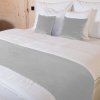 Biante Zamatový prehoz/behúň na posteľ Velvet Prémium SVP-027 Svetlo sivý 60x260 cm