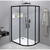 Gelco SIGMA SIMPLY BLACK štvťkruhový sprchový kút 120x90 cm sklo Číre R550 Posuvné dvere SPH GS1290B